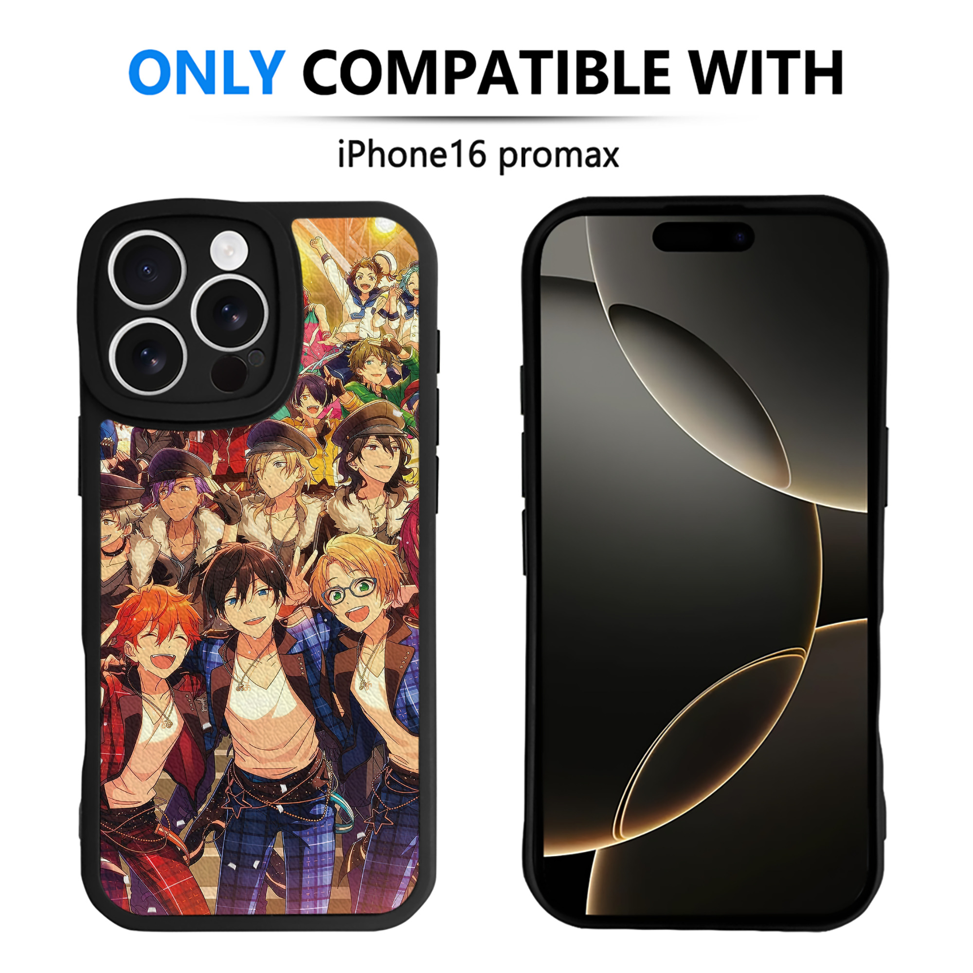 （画像用） あんさんぶるスターズ! Ensemble Stars 【iPhone 16シリーズ対応】シリコンスマホケース（レザー調） 材質：シリコン